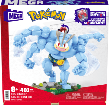 Mega Pokémon Machamp Building Toy Kit (401 Pieces) With 1 Poseable Figure For Kids