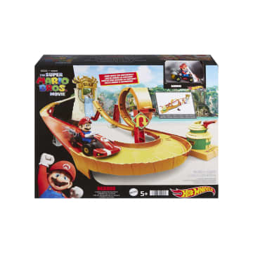 Hot Wheels - Coffret Circuit Royaume De La Jungle Du Film Super Mario Bros - Petite Voiture - 5 Ans Et +