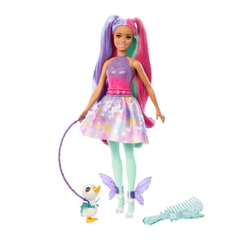 Muñeca Barbie con conjunto de cuento de hadas y mascota, The Glyph, Barbie A Touch of Magic - Imagen 1 de 6