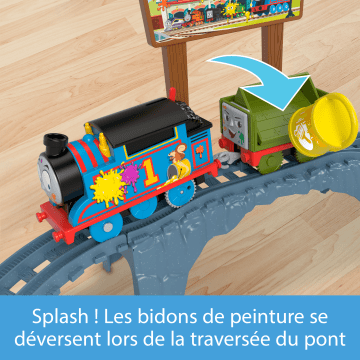 Thomas Et Ses Amis - Coffret Livraison De Peinture - Circuit À Construire - 3 Ans Et + - Imagen 3 de 6