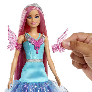 Barbie pop met 2 Sprookjesdierenvriendjes, Barbie 'Malibu' uit Barbie A Touch of Magic - Imagen 3 de 6