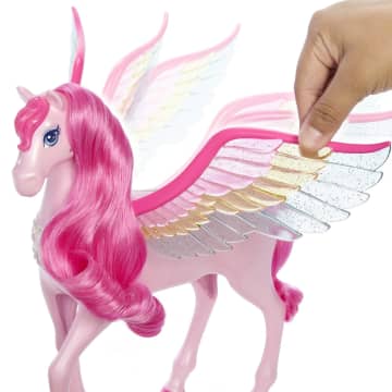 Roze Barbie Pegasus Met Een Puppy, Speelgoed Met Gevleugeld Paard, Barbie A Touch Of Magic - Imagen 5 de 7