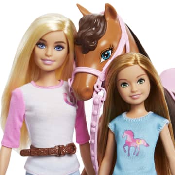 Barbie Barbie E Stacie Sorelle A Cavallo Playset Con Cavallo E Sella Da 2 - Image 2 of 6