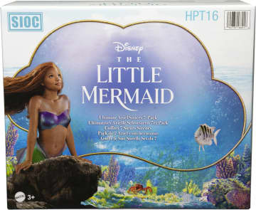 Disney De Kleine Zeemeermin Ultieme Ariël en Zusjes-poppen Set van 7, Set met 7 zeemeerminmodepoppen