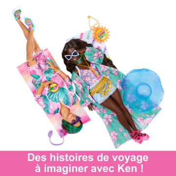 Barbie - Barbie Extra Cool-Poupée Ken voyage en tenue de plage - Imagen 4 de 6