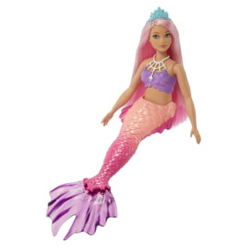 Barbie Sirena Pelo rosa con corona azul