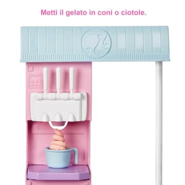 Barbie Playset Gelateria Playset Con Bambola Bionda - Image 3 of 6