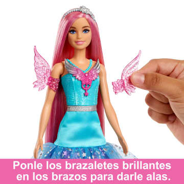 Muñeca Barbie Con Dos Mascotas De Cuento De Hadas, Barbie Malibu De Barbie A Touch Of Magic - Imagen 4 de 6
