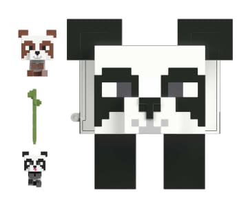 Minecraft - La Maison Du Panda - Coffret Mini Têtes Modulables