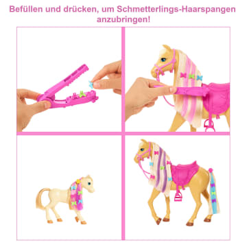 Barbie Frisier- Und Reitspaß Pferd Und Pony Mit Puppe