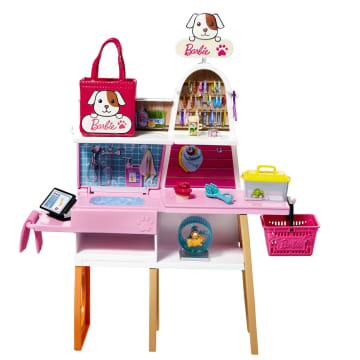 Barbie Doll and Pet Boutique Playset with Pets and More