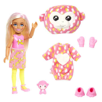 Barbie Chelsea Cutie Reveal Serie Amigos de la jungla Monito - Image 3 of 8