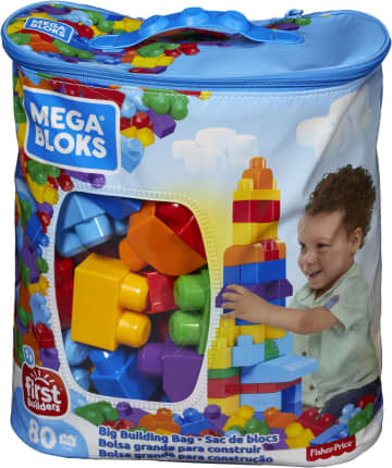 Mega Bloks® First Builders™ Klocki 80 elementów Torba niebieska