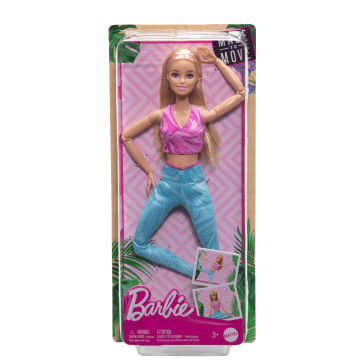 Barbie Made To Move Fashion Doll, Blonde Wearing Removable Sports Top & Pants, 22 Bendable “Joints” - Imagen 7 de 7