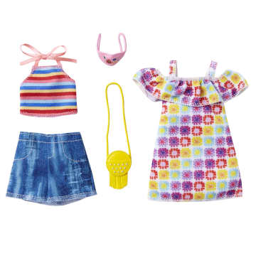 Barbie Abiti: 2 Outfit E 2 Accessori Per Bambola Barbie - Image 9 of 10