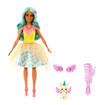 Barbie-Puppe mit märchenhaftem Outfit und Tierfreund, Teresa aus Barbie A Touch of Magic“ - Bild 5 von 6