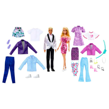 Barbie En Ken Poppen, Modeset Met Kleding En Accessoires - Image 1 of 6