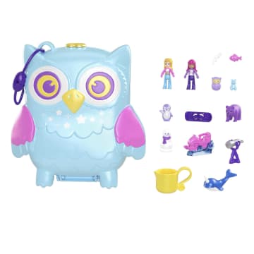 POLLY POCKET PAJAMA PARTY SNOWY SLEEPOVER OWL COMPACT - Image 1 of 6