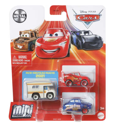 Surtido de 3 minicoches de Cars de Disney Pixar