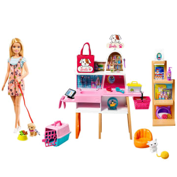 Barbie Haustiersalon Spielset Und Puppe