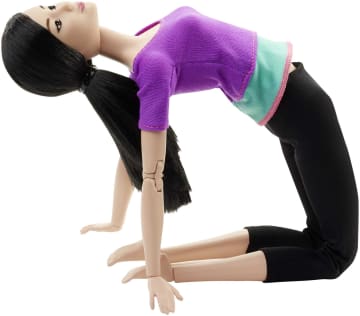 Barbie® Sonsuz Hareket Bebeği, Kumral - Siyah Taytlı, Mor Üstlü - Image 3 of 6