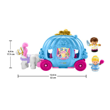 Disney Princess Cinderella's Dancing Carriage Little People Toddler Playset With Horse & Figures