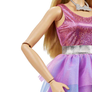Μεγάλη Κούκλα Barbie, Με Ύψος 71 Εκ., Ξανθά Μαλλιά Και Αστραφτερό Ροζ Φόρεμα - Image 4 of 6