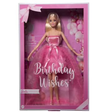 Barbie Birthday Wishes Bambola Bionda In Abito Rosa - Image 6 of 6