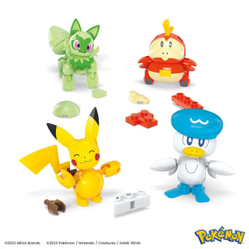 MEGA Pokémon Set da costruzione giocattolo con 4 action figure e 1 Poké Ball (79 pezzi) per bambini - Image 4 of 6