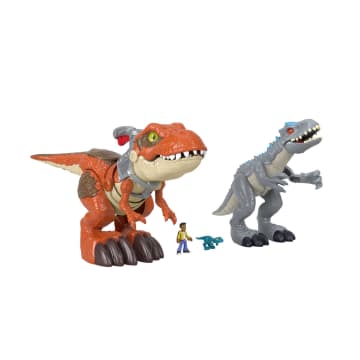 Imaginext  Jurassic World Camp Cretaceous Mega Mouth T.Rex Vs. Thrashing Indominus Rex - Image 1 of 6