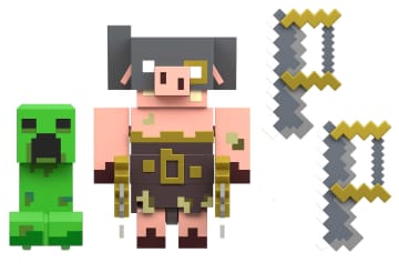 MINECRAFT LEGENDS CREEPER VS PIGLIN BRUISER Figuren - Image 1 of 8