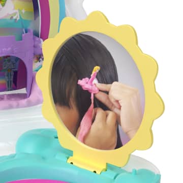 Polly Pocket Minispeelgoed, Salon van de Regenboogeenhoorn, speelset met 2 poppen en meer dan 20 accessoires - Image 4 of 6