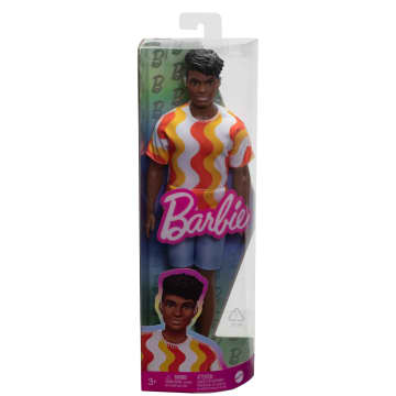 Barbie Fashionista Ken-Puppe - Red And Orange Shirt - Image 6 of 6