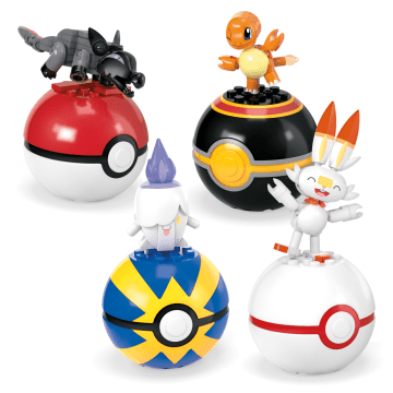 Mega Pokémon Vuuraanval Trainerteam, Bouwset Met 4 Actiefiguren (105 Onderdelen), Speelgoed Voor Kinderen