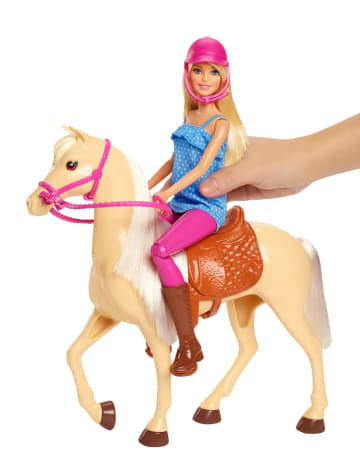 Barbie - Cheval & Poupée Blonde - Coffret Poupée Mannequin - 3 Ans Et + - Imagen 4 de 7