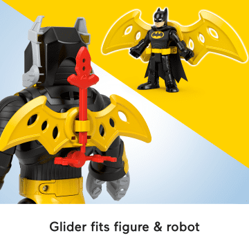 Imaginext Dc Super Friends Batman Insider & Exo Suit Black Robot With Lights & Sounds, 6 Pieces