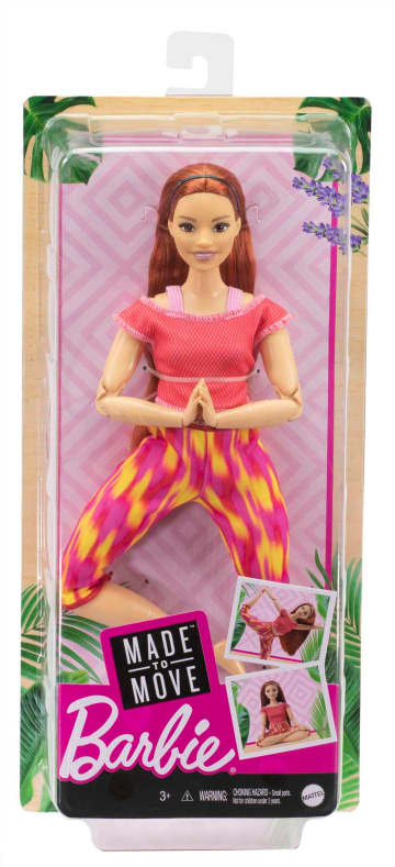 Barbie Made To Move Puppe (Rothaarig) Im Roten Yoga Outfit