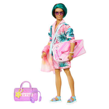 Muñeco Ken De Viaje Con Conjunto De Playa, Barbie Extra Fly