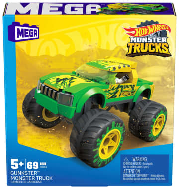Mega Construx™ Hot Wheels® Monster Trucks Gunkster™ Pojazd do zbudowania Zestaw klocków