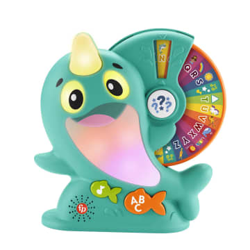 Fisher-Price Linkimals Interactive Learning Toy for Toddlers with Lights & Music, Learning Narwhal, UK English Version