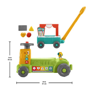 Fisher-Price „Ucz Się I Śmiej!” Traktor Edukacyjny 4 W 1 Poziomy Nauki Zabawka Edukacyjna Dla Dzieci Polska Wersja Językowa