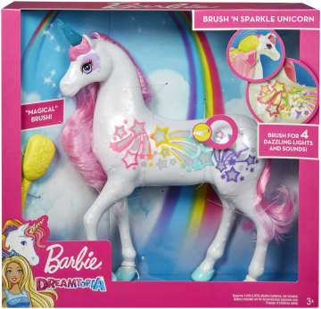 Barbie Dreamtopia Regenbogen-Königreich Magisches Haarspiel-Einhorn