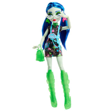 Monster High Bebek, Ghoulia Yelps, Gizemli Arkadaşlar: Neon Frights - Image 5 of 6