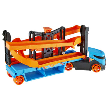 Hot Wheels Lift & Launch Hauler + 10 Cars - Image 5 of 6