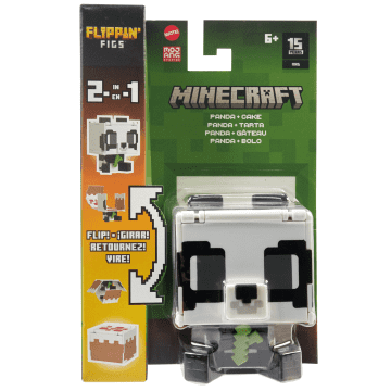 Minecraft Figura De Acción 2 En 1 Surtida Flippin Figs Panda Y Tarta