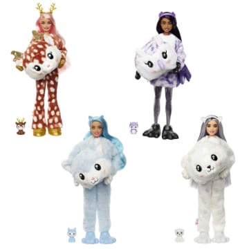 Barbie Cutie Reveal Magia D'Inverno Bambole Con Costume Da Animale Di Peluche - Image 1 of 15