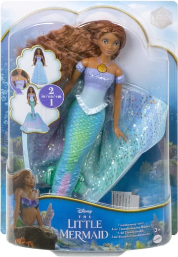 Disney “La Sirenita” Ariel Muñeca de moda transformable, cambia de humana a sirena - Imagen 3 de 3