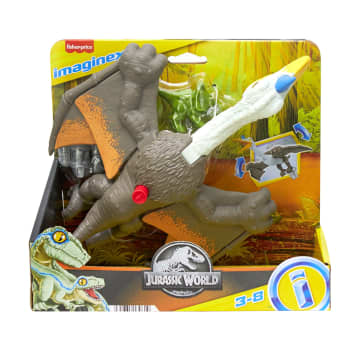 Imaginext - Jurassic World - Coffret Quetzalcoatlus Bat Des Ailes - Petite Voiture - 5 Ans Et + - Imagen 5 de 5