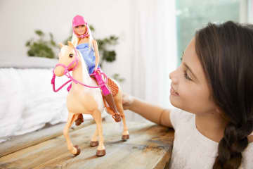 Barbie - Cheval & Poupée Blonde - Coffret Poupée Mannequin - 3 Ans Et + - Imagen 2 de 7