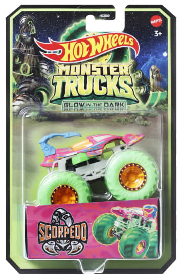 Hot Wheels Monster Trucks Vehículo Glow Coche de juguete - Imagen 4 de 8
